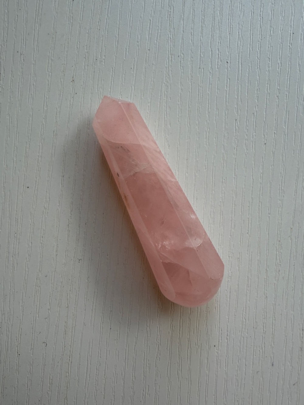 Rose Quartz Point Crystal - Soft Pink Polished Wand